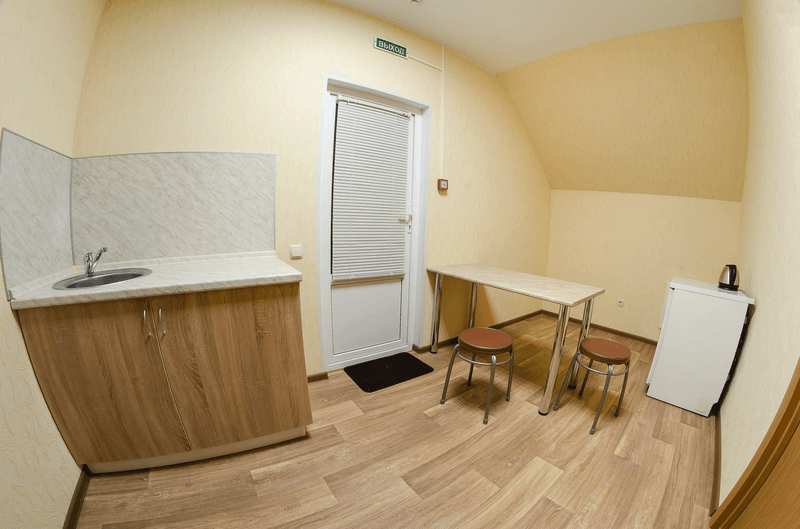 Room in the two-room quadruple room