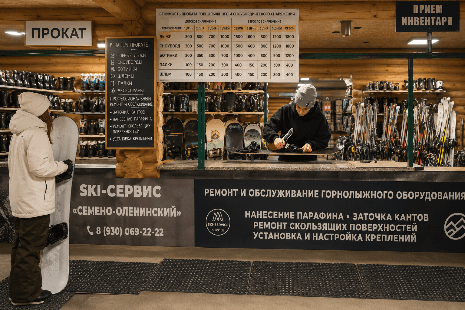 Ski equipment rental